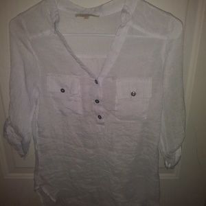 Ladies Linen 3/4 sleeve Blouse